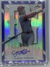 2021 LEAF PERFECT GAME METAL PURPLE REFRACTOR GAVIN TURLEY AUTO 7/25
