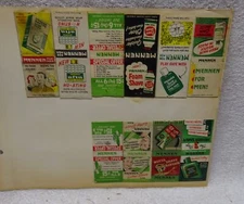 * Lot of 10 Diff - VTG - MATCHBOOK COVERS - MENNEN Shaving Products + 1940's +