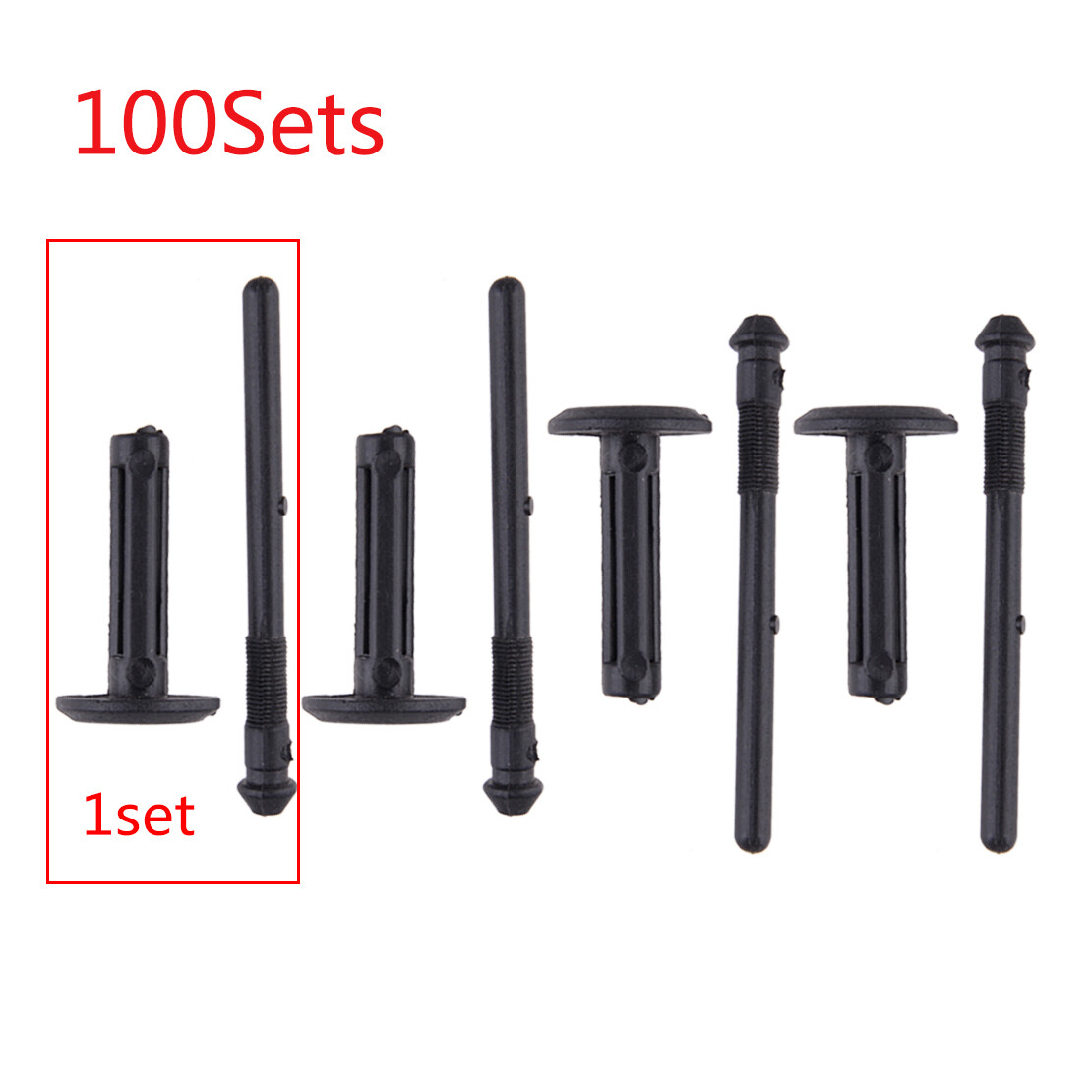 100x Car Nylon Blind Rivets Retainer Fit For Jeep Chrylser Ford