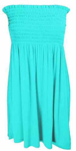 Ladies Sheering Boob Tube Gather Bandeau Ruched Top Summer Mini Dress Size 8-26 - Picture 13 of 28