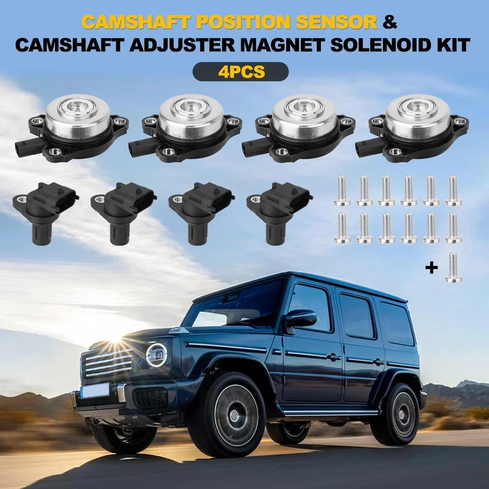 Kit de solenoide de distribución de válvula variable de 4 piezas para Mercedes-Benz SLK350 2005-2010 3,5 L Foto 2 de 4