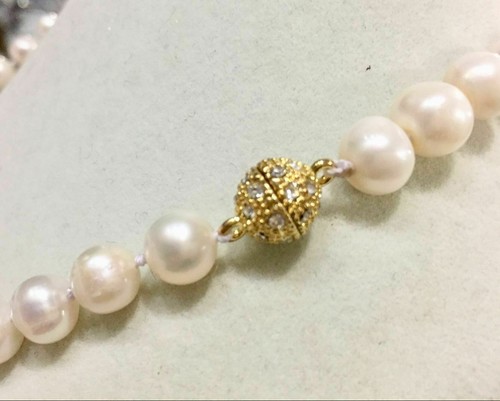 Pearl Beads For Bracelets 8-9mm White Saltwater Akoya Pearl Loose Beads - Near Round, Natural, 15" Strand For Jewelry Making Akoya Pearl Necklace Making - Foto 4