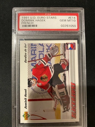 1991 Upper Deck Hockey French Euro Stars Dominik Hasek PSA 10