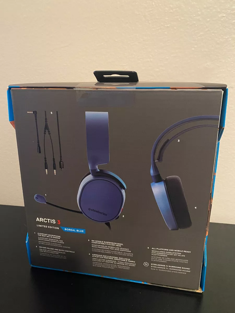 NEW Steelseries Boreal Blue Arctis 3 Gaming Headset pc gamer