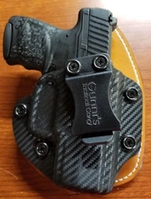 FITS WALTHER, FN, HUDSON MODELS  IWB HYBRID HOLSTER KYDEX/LEATHER  CONCEALED CCW