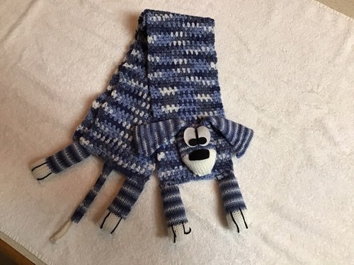 Crochet Puppy Dog Scarf - Picture 2 of 2