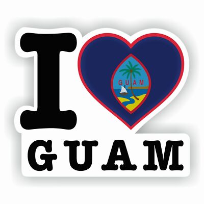 Aufkleber LOVE GUAM Sticker für Auto diverse Größen FanShirts4u