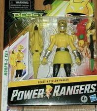 Power Rangers Beast Morphers Yellow Ranger 6" Action Figure Morph X-Key