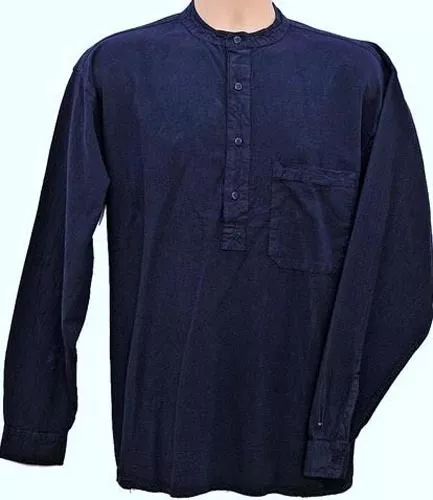 Grandad Shirt Original Collarless Shirt Company Half /button Classic 10 Colours - Picture 6 of 12