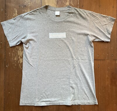 supreme 1999 ice blue box logo bogo XL faded distressed | eBay