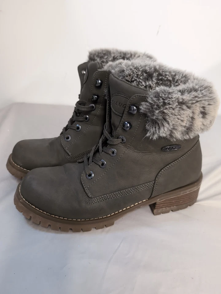 Botas Lugz para mujer 11 piel sintética verde gris NY LUG Co nieve invierno Foto 2 de 4