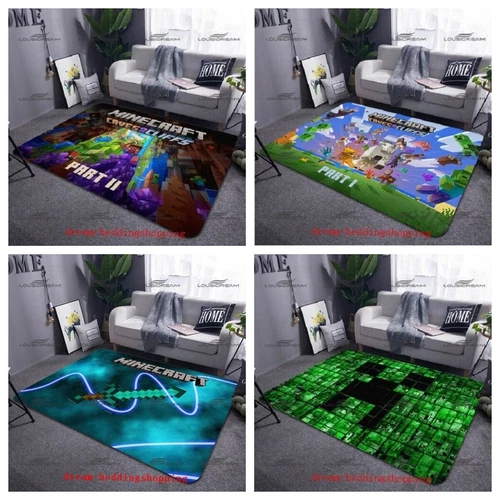 Dormitorio Salón Alfombras Antideslizantes Suelo Alfombras Niños Minecraft - Imagen 1 de 34