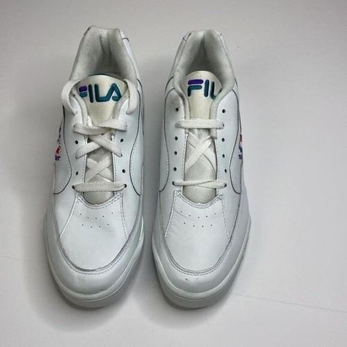Vintage FILA Damen weiß Leder Tennisschuh Sneaker Größe 9-1/2 - Bild 3 von 10