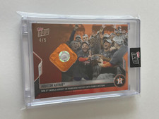 2022 Topps Now 1160 Houston ASTROS World Series Champion CELEBRATION Relic # 4/5
