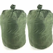 US Military Wet Weather Bag Liner, Waterproof Clothing Bag, OD Green, 2 Pack VGC