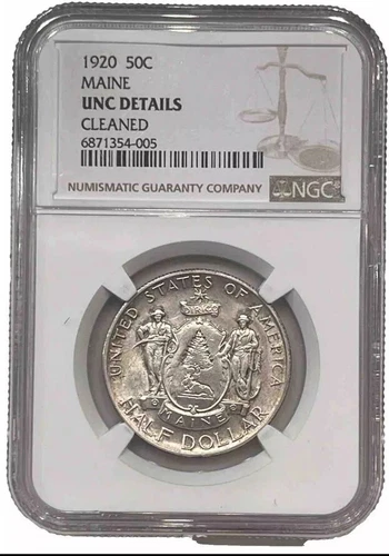 1920 Maine Silver Commemorative Half Dollar NGC GEM*UNCIRCULATED*