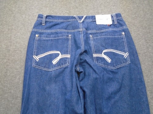 Vintage 5ive Jungle Jeans Mens 40x30 Baggy Embroided Streetwear Hip Hop Wide Leg - Picture 10 of 13
