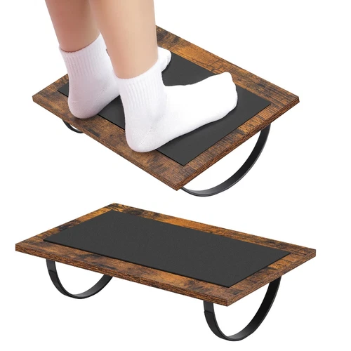 Foot Rest for Under Desk at Work 2 Pack Wooden Rocking Foot Stool for Office ...