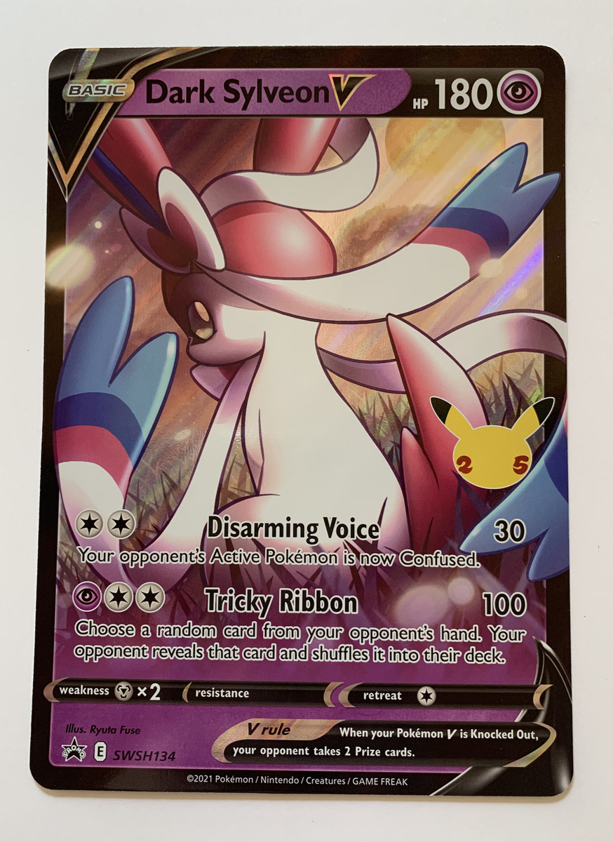 Dark Sylveon V Jumbo Oversize Promo Card SWSH134 Celebrations