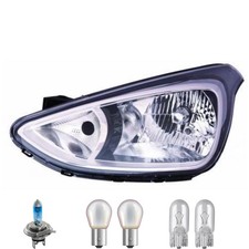 Scheinwerfer links Schwarz inkl. OSRAM Premium Lampen für Hyundai i10 BA IA