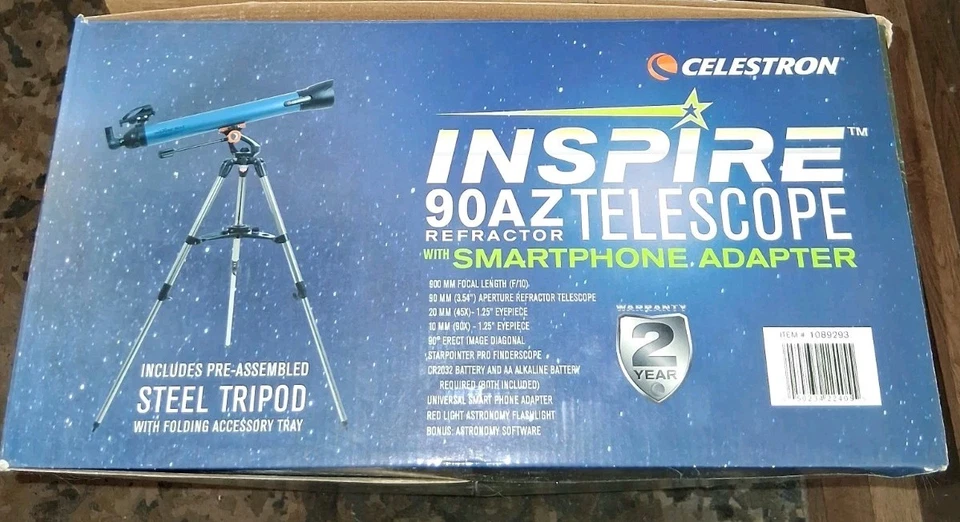 Celestron Inspire 90AZ Refractor Telescope - Image 2 of 4