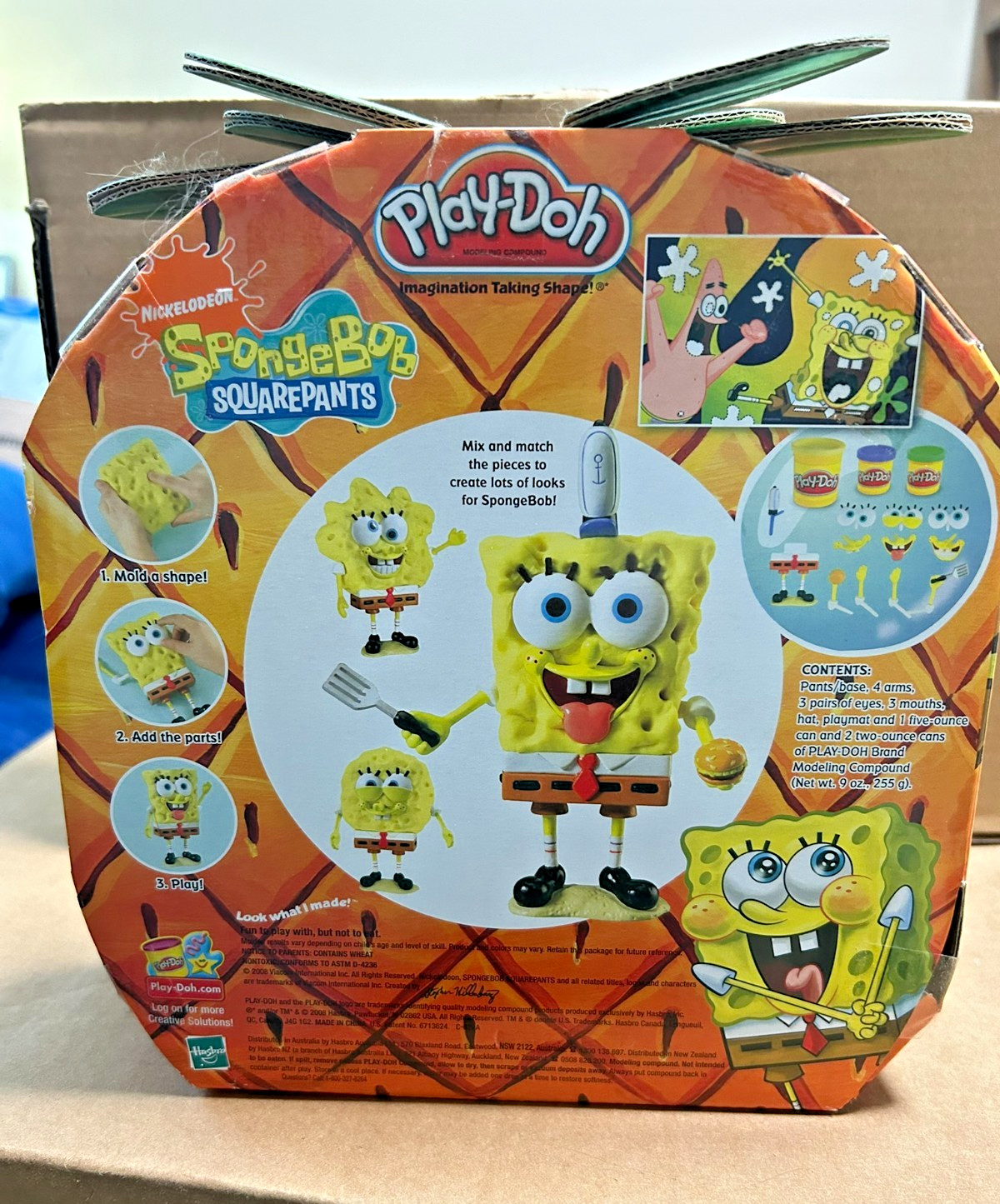 NEW SEALED 2008 SpongeBob Squarepants Play Doh Set Nickelodeon