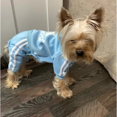 Adidog Pet Dog Warm Hoodie 4/Legs Classic Jumpsuit Puppy Coat Sweatshirt Clothes