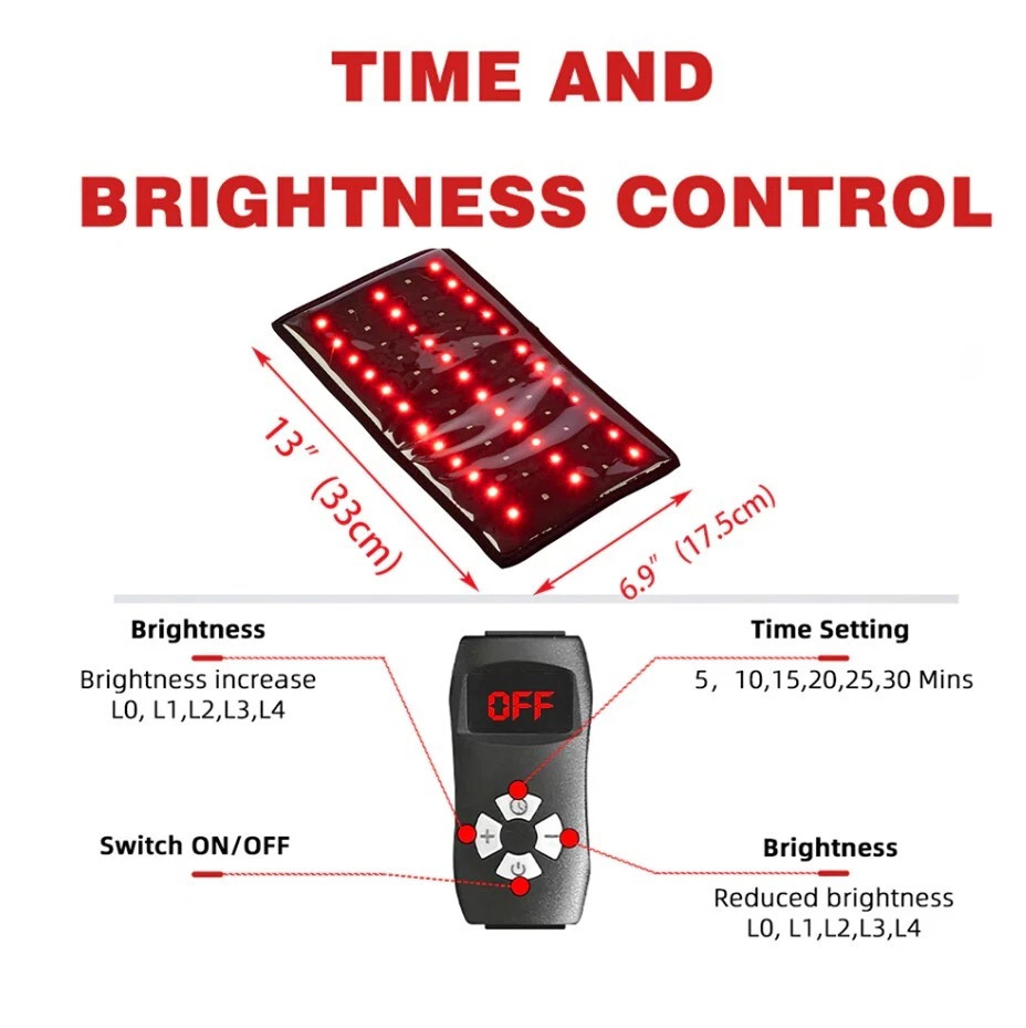 1Pcs Infrared RED Light Therapy Belt Back Soreness Relieve Wrap Device Home Use