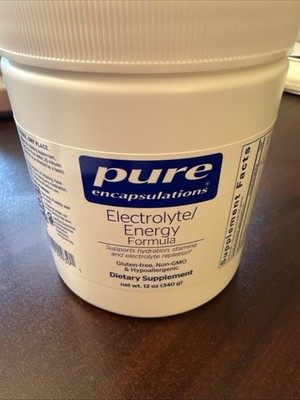 Pure Encapsulations Electrolyte Energy Formula 12oz 340 g Powder 40 Servings