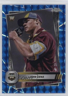 2025 Topps Chrome WWE Blue Geometric Refractor 67/99 John Cena #16 9et