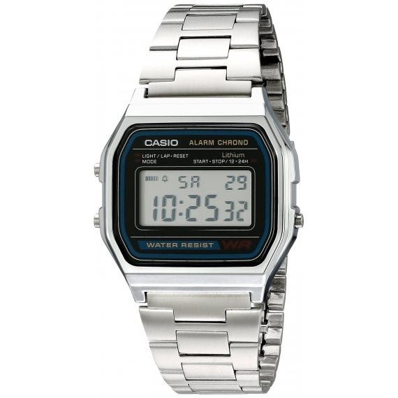 Montre Casio Acier A158WA/1DF fini les pannes de batterie avec ce classique étanche