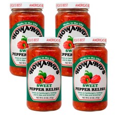 Sweet Pepper Relish 11 oz Tangy Vegan Condiment for Hot Dogs, Burgers More