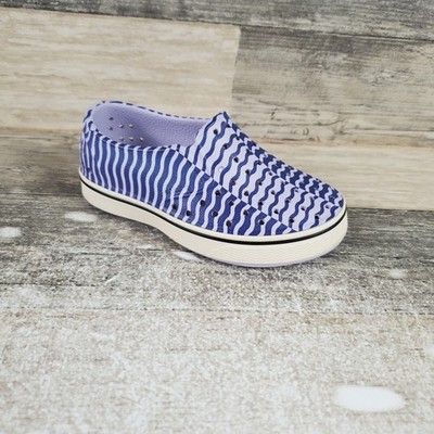 Natives Shoes Miles Bloom Print Kids Shoe Sz 7 C7 Purple Bone White Sneaker