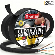 XFasten Wire Harness Tape 3-Pack 3/4"x90ft High Temp Cloth Electrical Loom Wrap