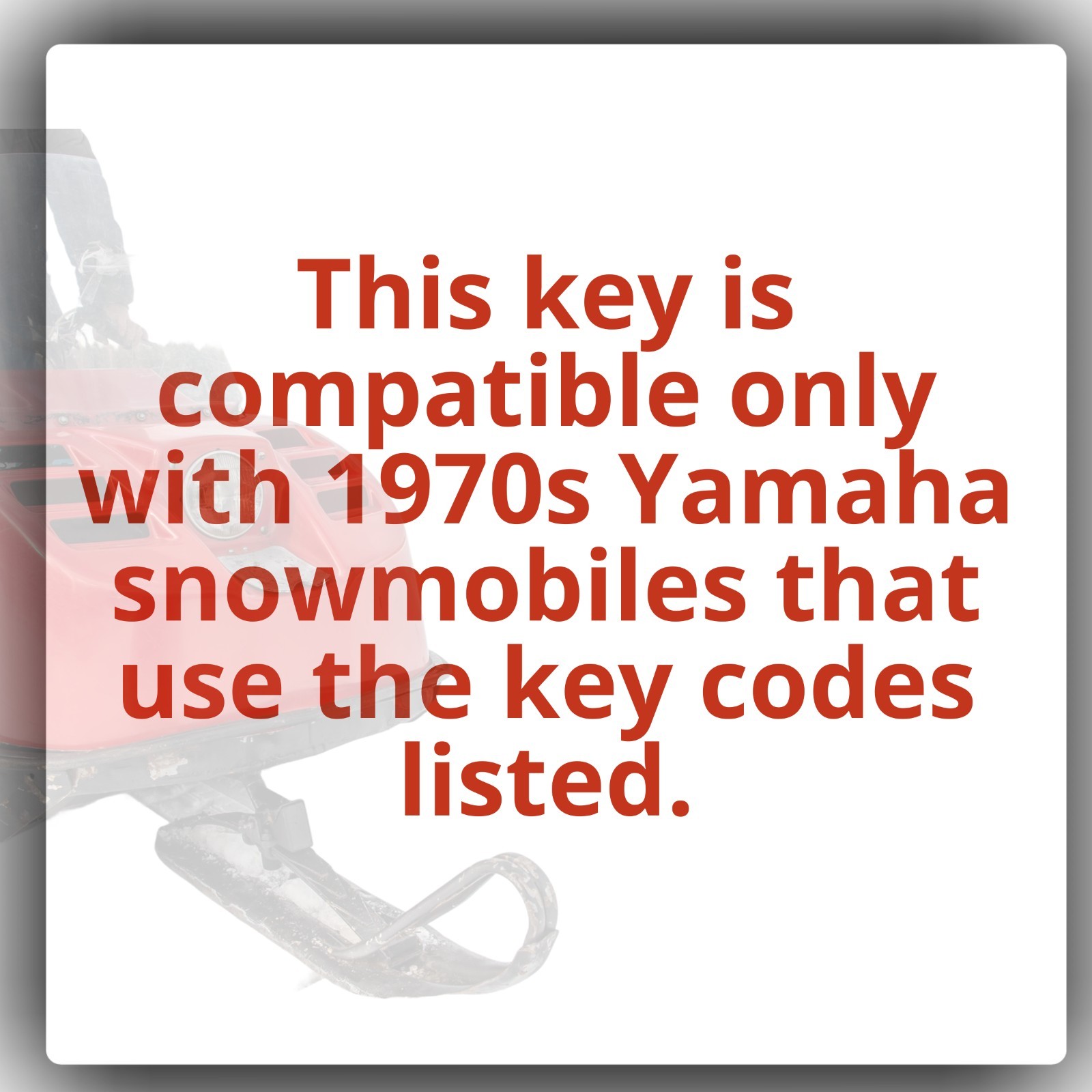 Snowmobile Keyu Yamaha Snowmobile Keys Sled Replacement Key Cut to your Code Odd Codes ...