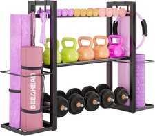 3-Tier Adjustable Dumbbell Rack Heavy Duty Metal Storage Rack Dumbbell Weight