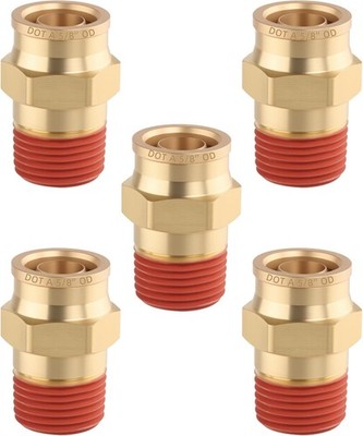 5PCS Air Brake Quick Push to Connect Fittings for Nylon Hose with DOT Approved f