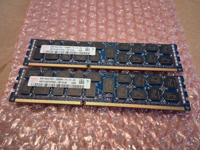 LOT OF 2 x 8GB HYNIX HMT31GR7CFR4C-PB 2RX4 PC3-12800R-11-11-E2  ECC memory RAM