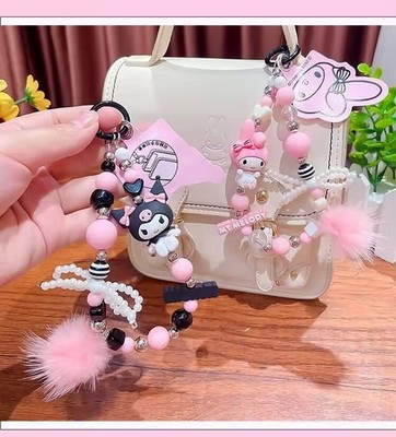 Sanrio Licensed Hello Kitt My Melody & Kurom Kawai Colorful Phone Strap Charm