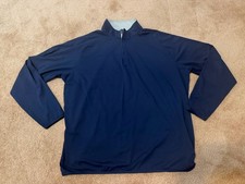 Peter Millar 1/4 Zip Pullover Crown Crafted Performance Shirt Mens 2XL- Blue