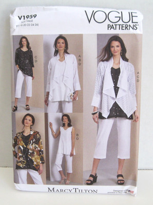 Vogue Patterns #1959 Marcy Tilton Designed Jacket, Tunics & Pants Misses' 18-26