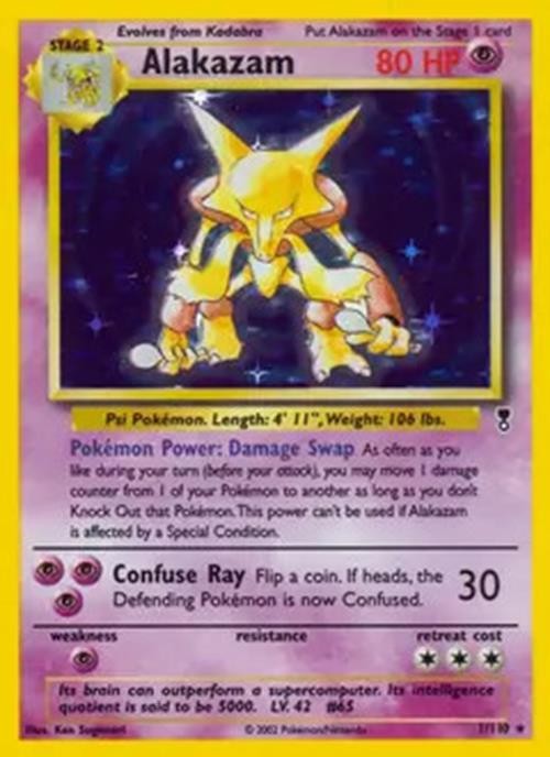 Alakazam - 1/110 - Pokemon Legendary Collection Holo Rare Card WOTC LP
