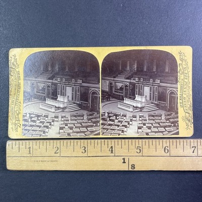 Senate Chamber Washington DC Stereoview Rodgers & Co. Antique Architecture