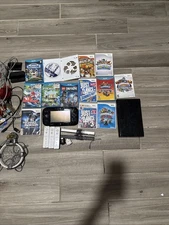 Nintendo Wii U Console Bundle Black 32GB w/ Gamepad & Cords & 13 Games Tested