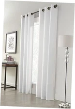 Winmate Insulated Cotton Grommet Curtain Panel - 40"W x 95"L (Pack of 2) White