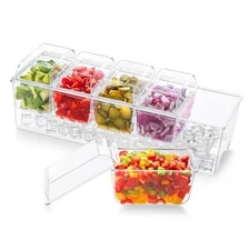  Ice Chilled Condiment Caddy with 5x 20oz(2.5 cup) 5 Containers 1