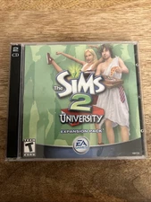 The Sims 2 University Expansion Pack Video Game Pc Cd-Rom T-Teen EA - 2 Disc Set
