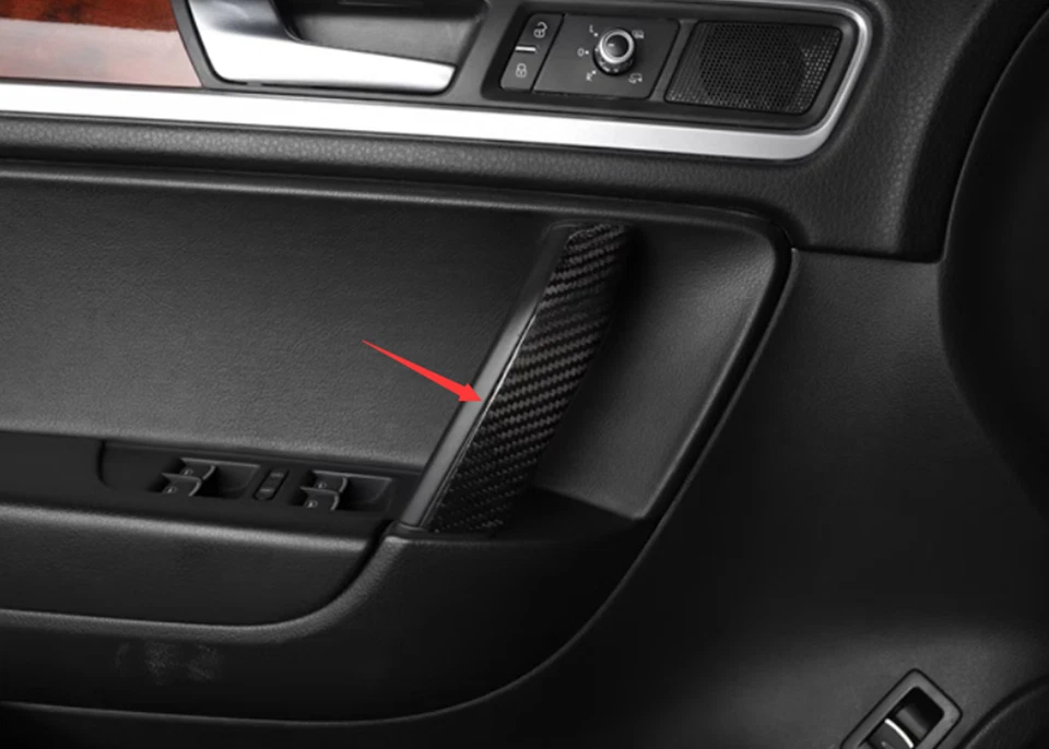 Real Carbon Fiber Inner door bowl Decorative trim For Volkswagen Touareg 11-2018 - Image 2 of 4