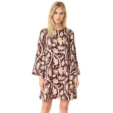 Zimmermann Karmic Swing Dress Chintz Print $480 Size 6 Purple Tan NWOT