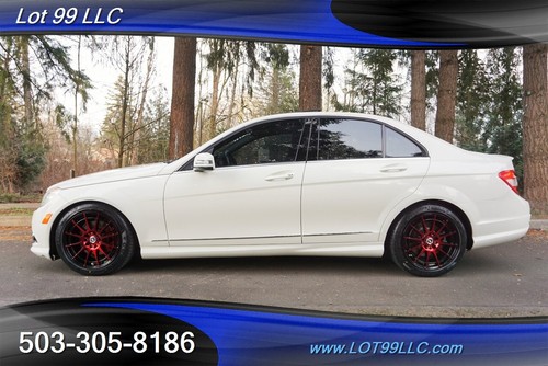 2010 Mercedes-Benz C-Class C 300 Sport 4MATIC White Black Leather Moon